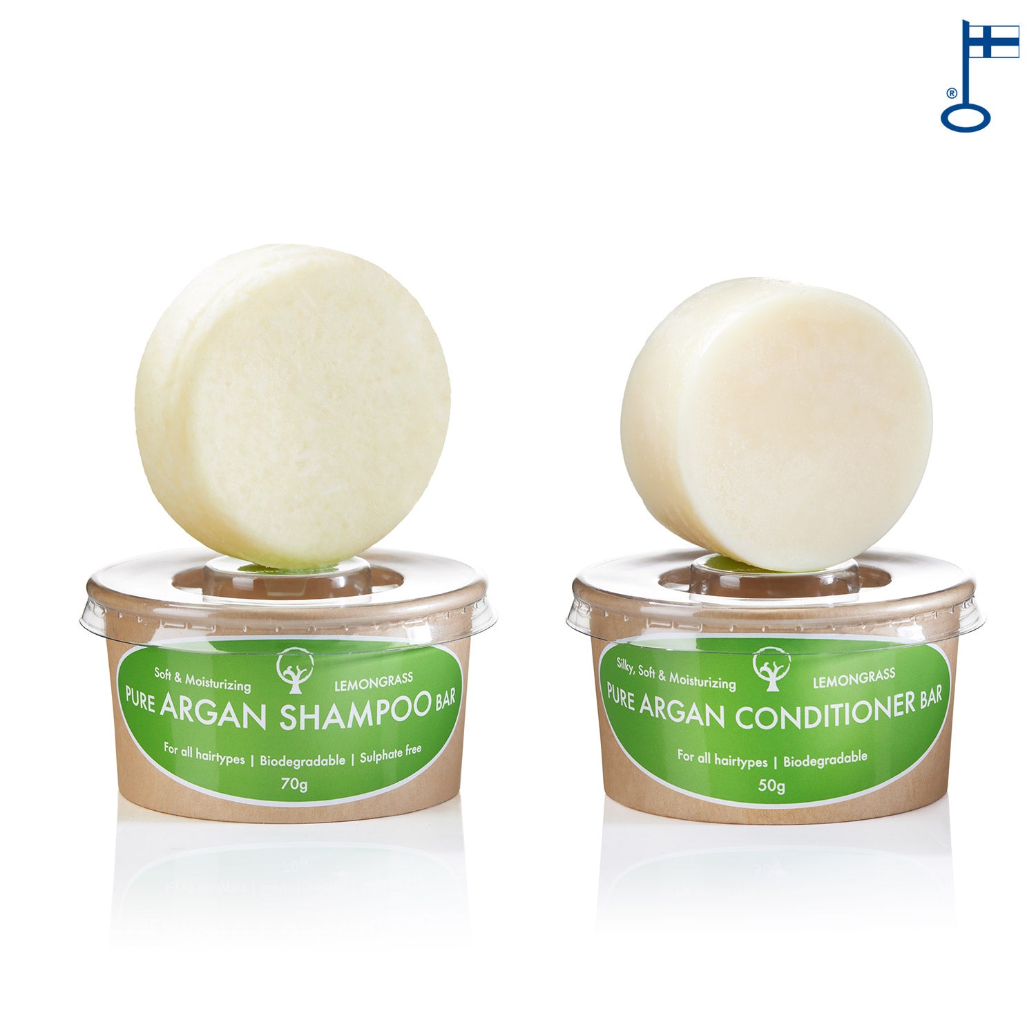 DUO Kosteuttava Argan Shampoopala ja Kosteuttava Argan Hoitoainepala, Sitruunaruoho