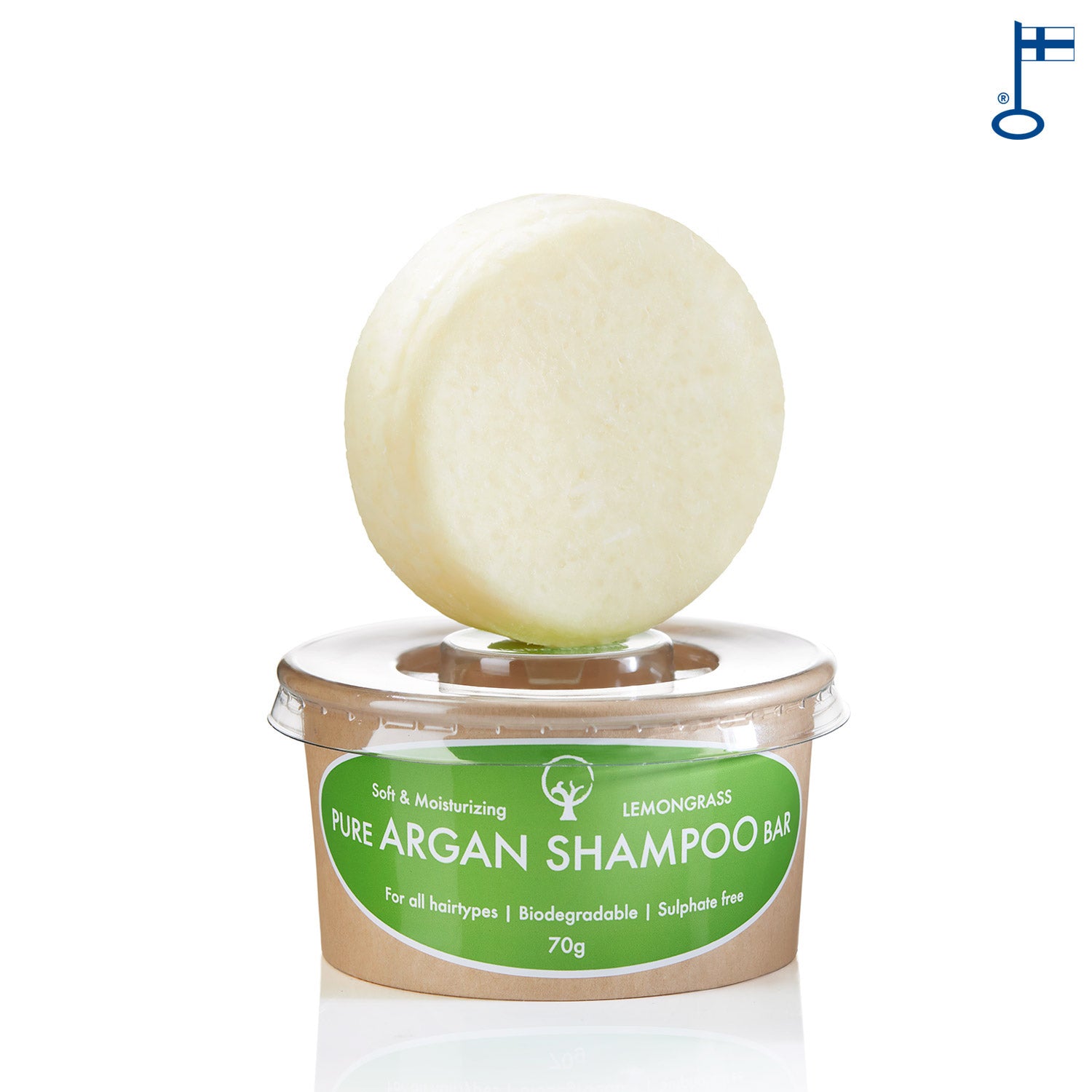 Kosteuttava Argan Shampoopala, Sitruunaruoho 70 g